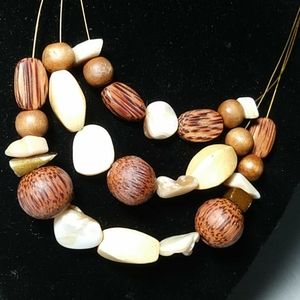 Beads Stones & Wire 3-Tier Necklace